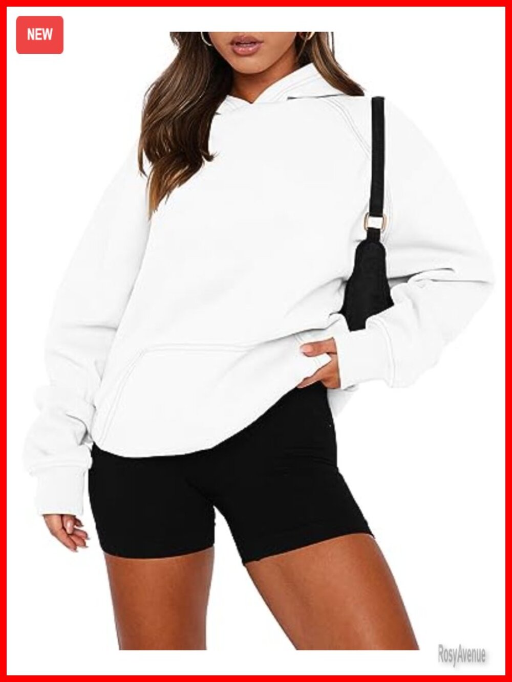 Women Pullover Sweatshirt Long Sleeve Hoodie Kangaroo Pocket Fleece